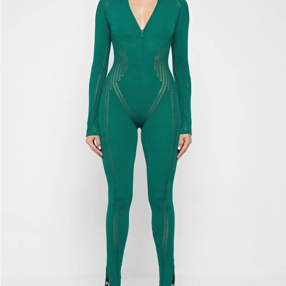 Maniere de voir forest green jumpsuit